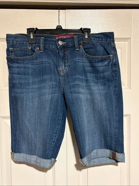 Lucky Brand Dark Blue Denim Cropped Bermuda Jeans